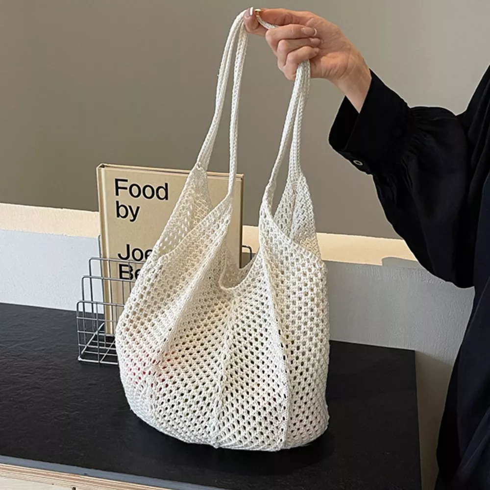 Crochet Knit Shoulder Bag, image 2