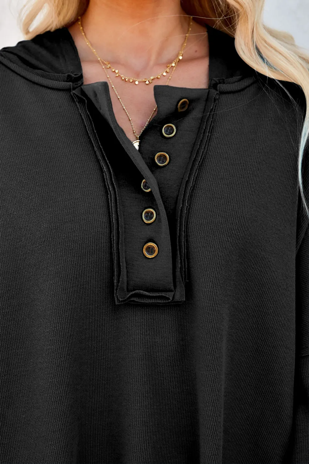 Exposed Seam Long Sleeve Hoodie, image 12