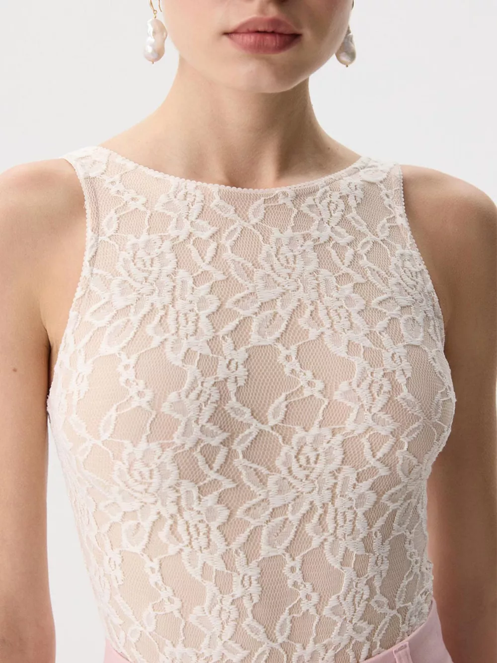 Lace Round Neck Tank, image 4