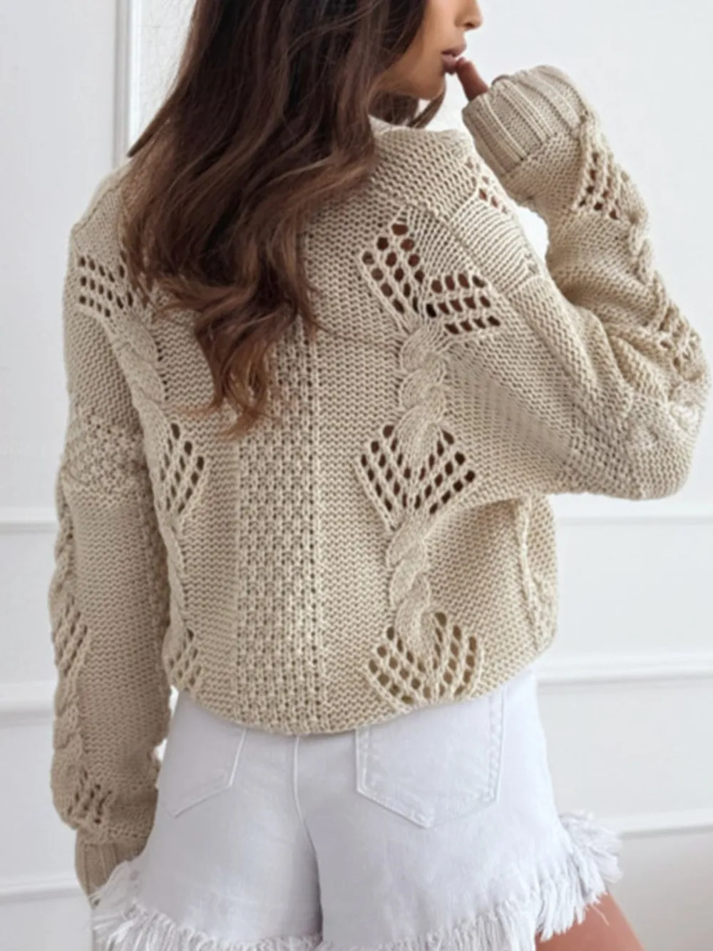 Button Up V-Neck Cardigan, image 3
