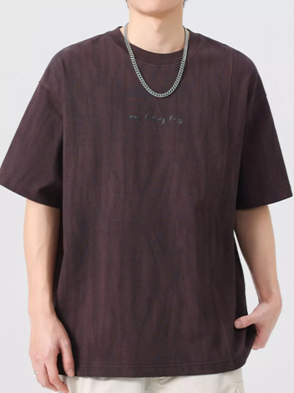 Men's Plus Size Oversized Short Sleeve Round Neck T-Shirt, image 5