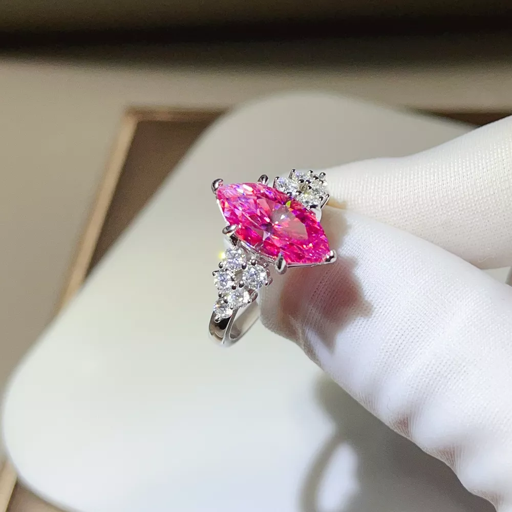 5 Carat 925 Sterling Silver Moissanite Ring, image 4