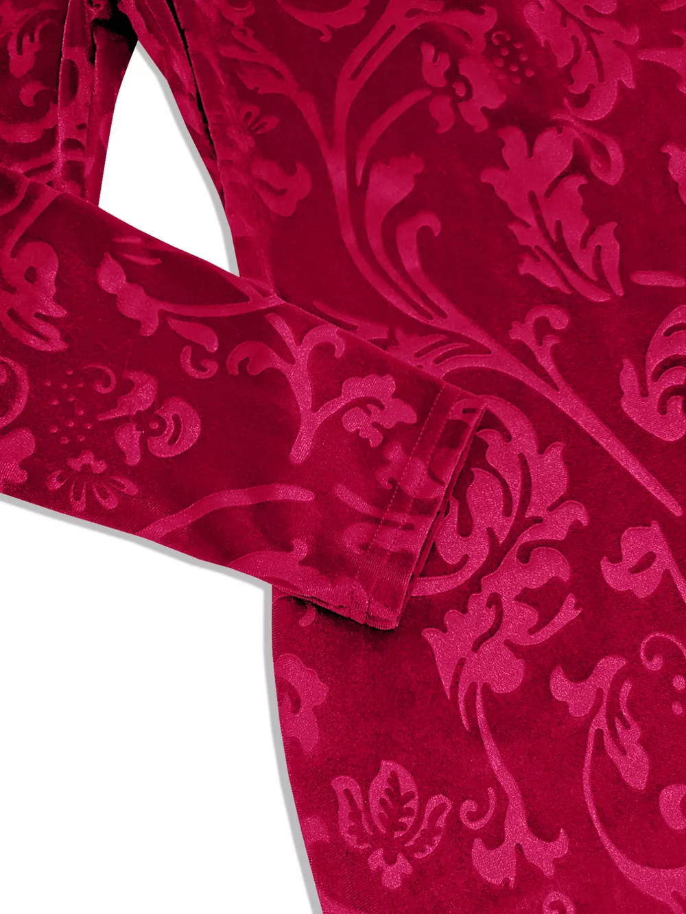 Velvet Floral Bodycon Mini Dress, image 2