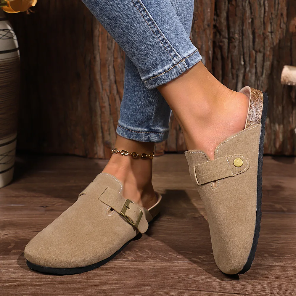 Buckle Round Toe Flats Slip-Ons, image 2