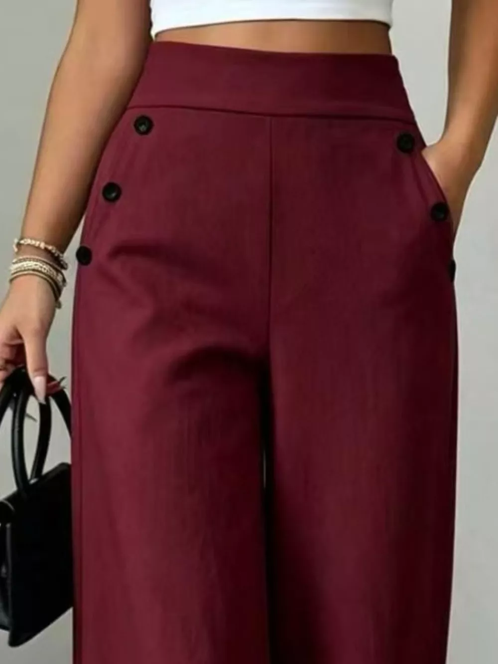 High-Waisted Wide-Leg Pants, image 8