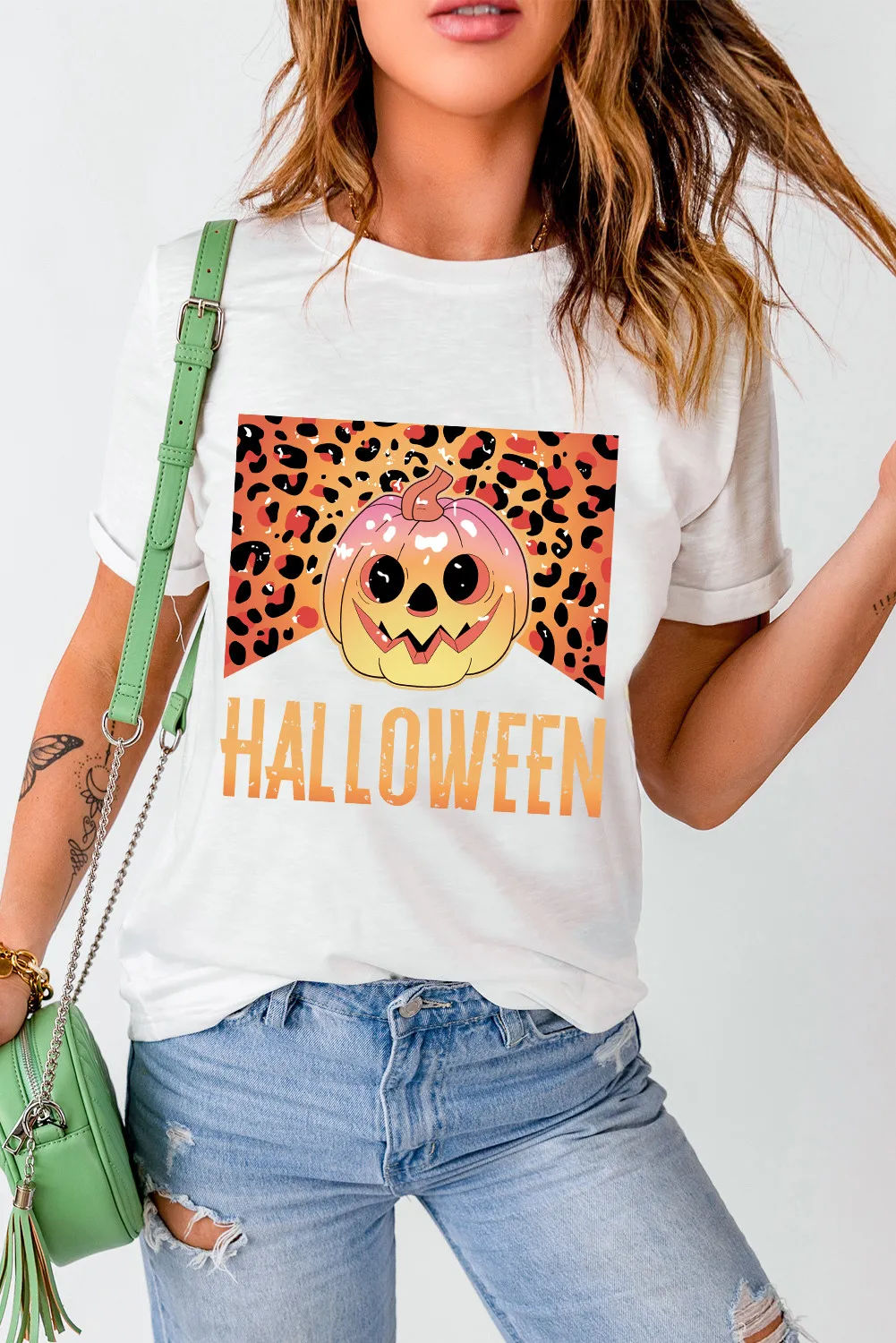 Graphic Round Neck Short Sleeve T-Shirt, image 2