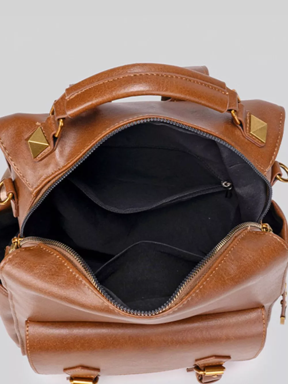 Vintage Style Leather Backpack Bag, image 7