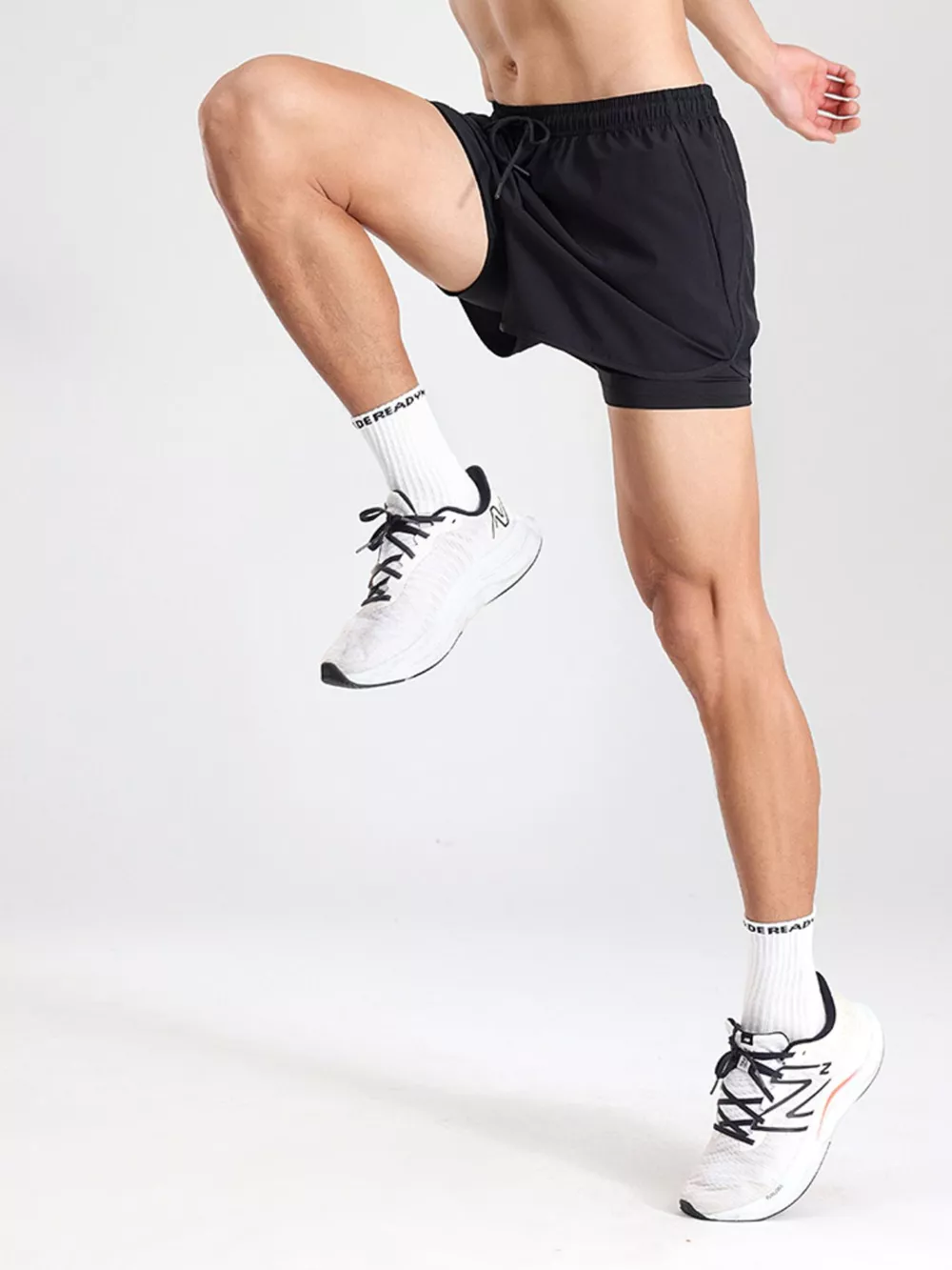 Men's Plus Size Drawstring Active Shorts, image 2