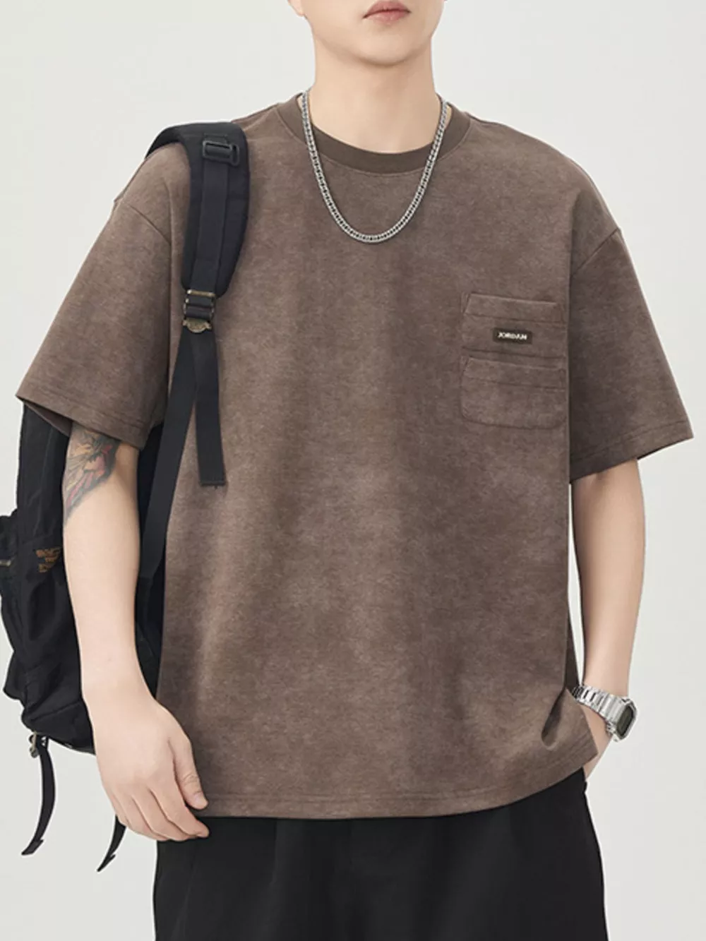 Men's Round Neck Short Sleeve T-Shirt, image 5