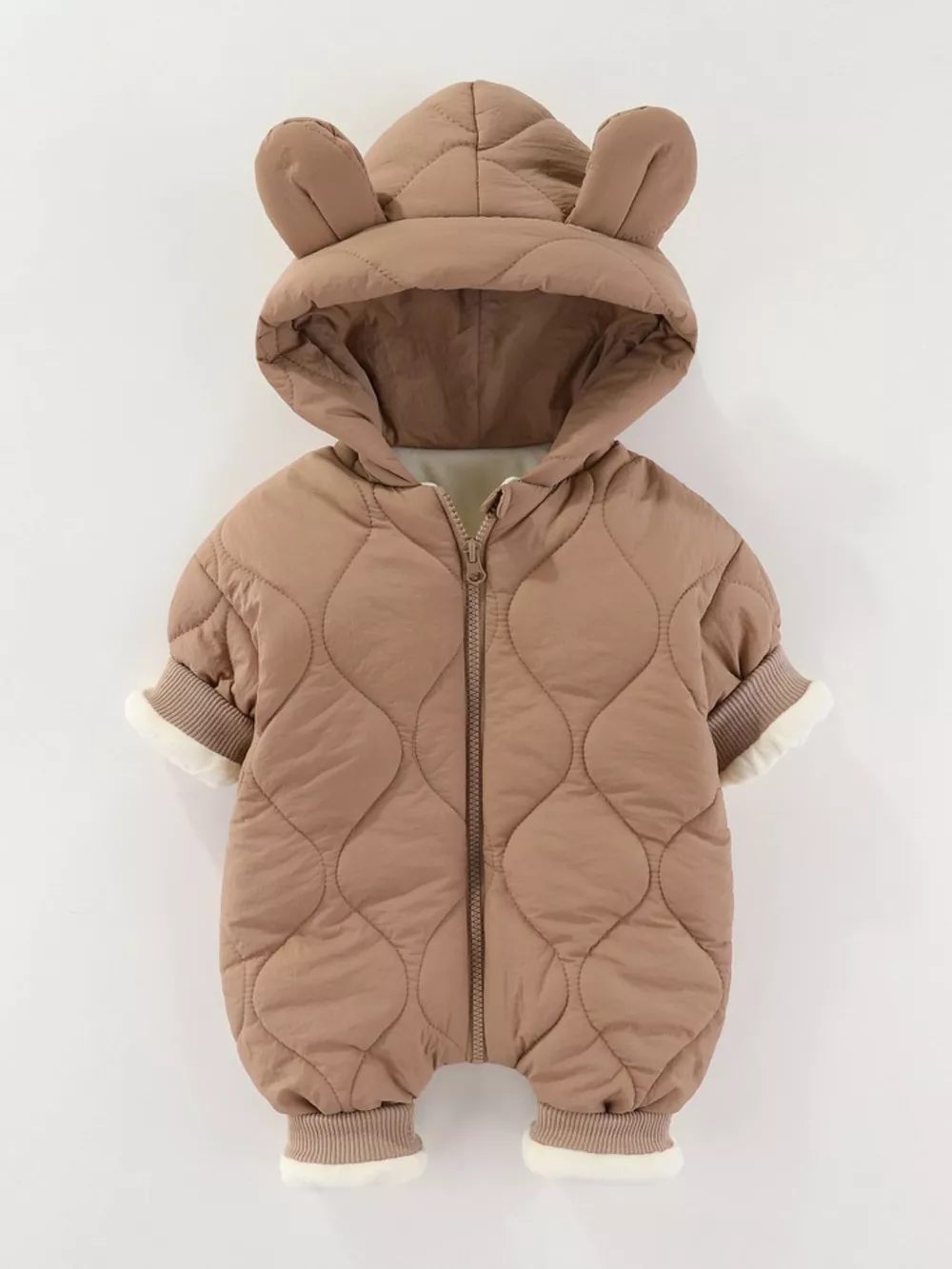Children's Zip Front Hooded Padded One-Piece, image 5