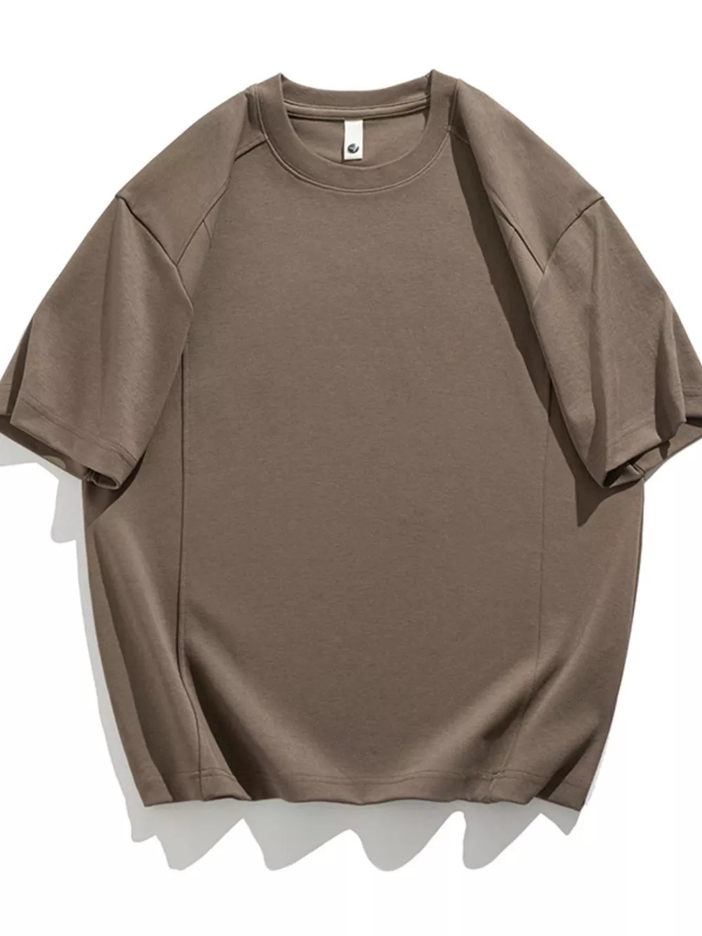 Men's Plus Size Solid Color Casual T-Shirt, image 2