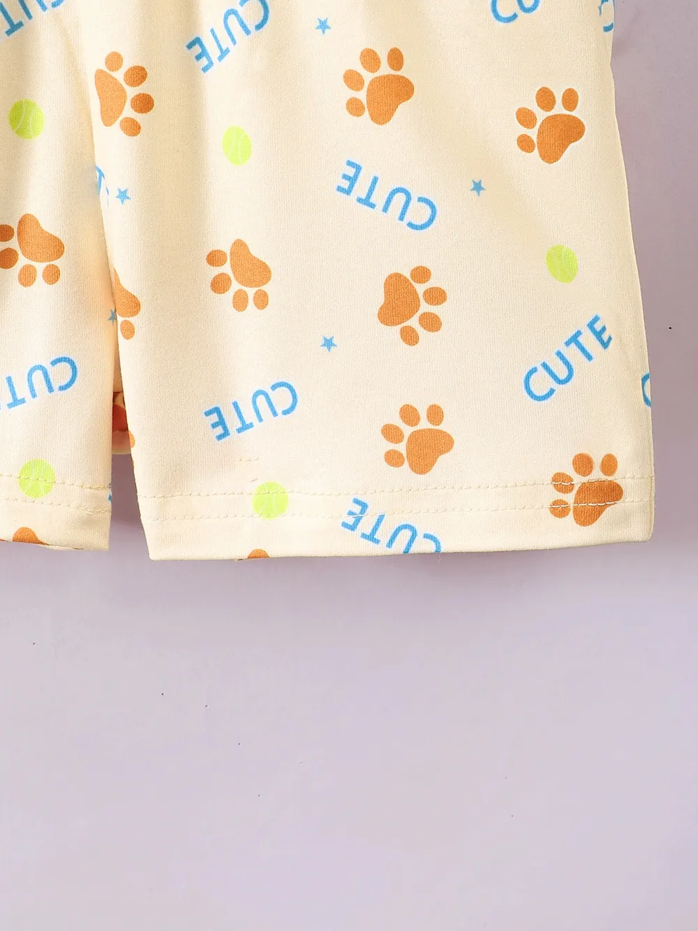 Children's Dog Short Sleeve Hoodie and Shorts Set, image 7