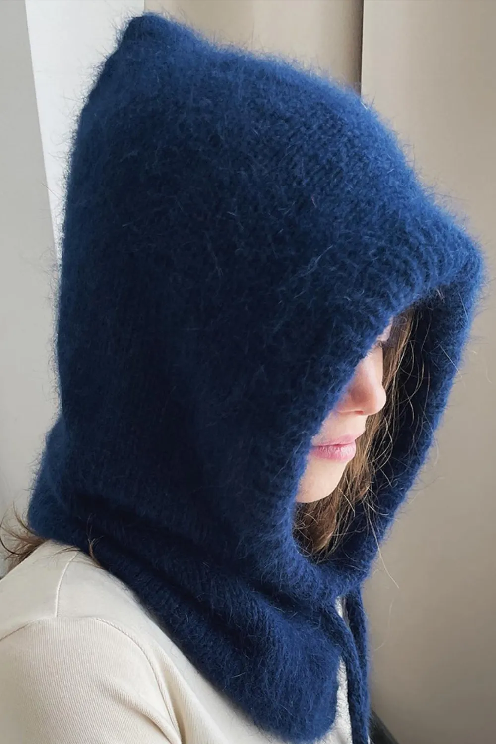 Drawstring Solid Color Thermal Knit Hat, image 3