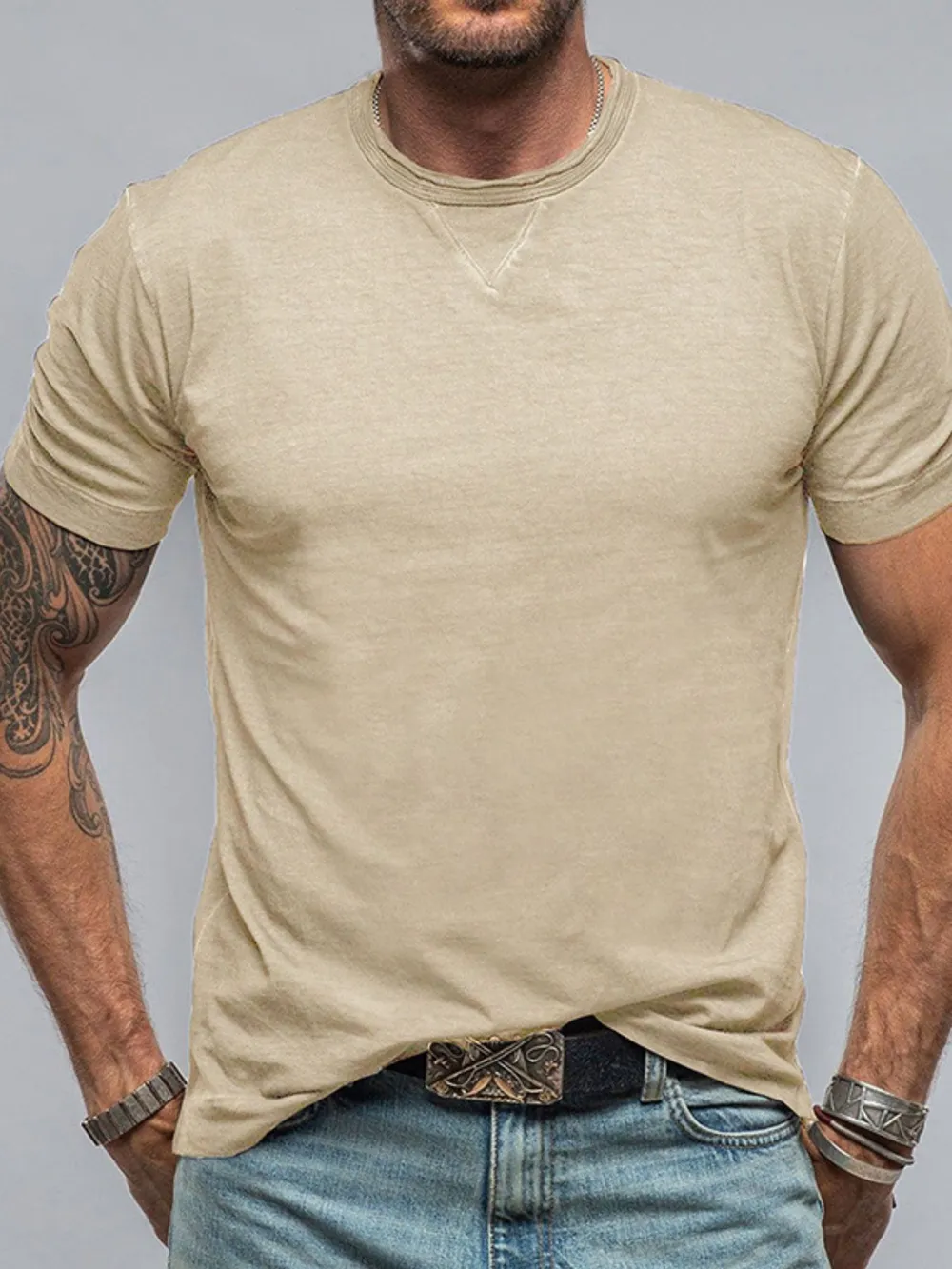 Men's Classic Short Sleeve Crew Neck T-Shirt, image 12