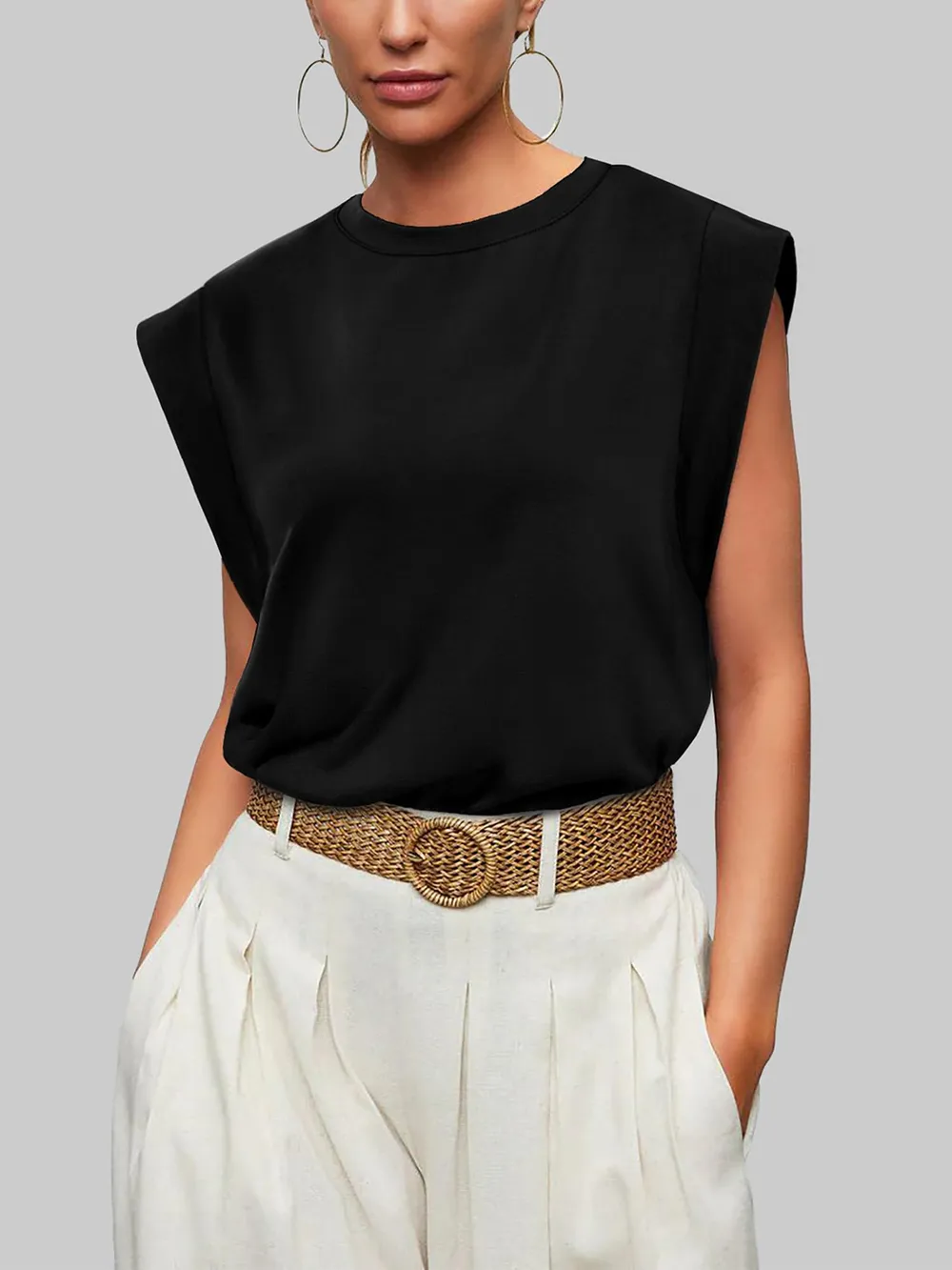 Round Neck Cap Sleeve T-Shirt, image 6