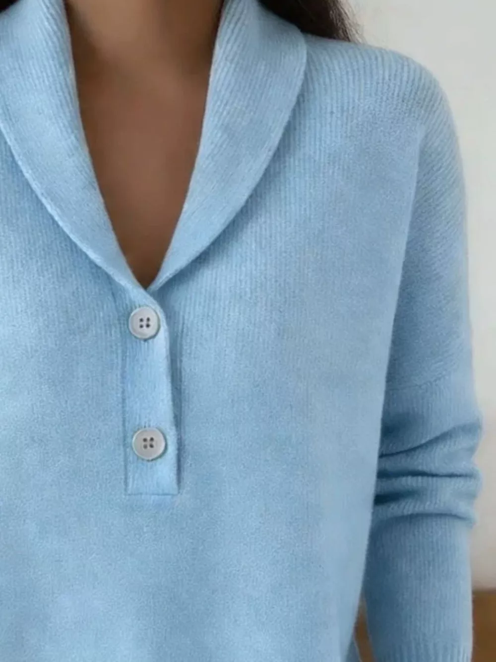 Button Detail Long Sleeve Sweater, image 2