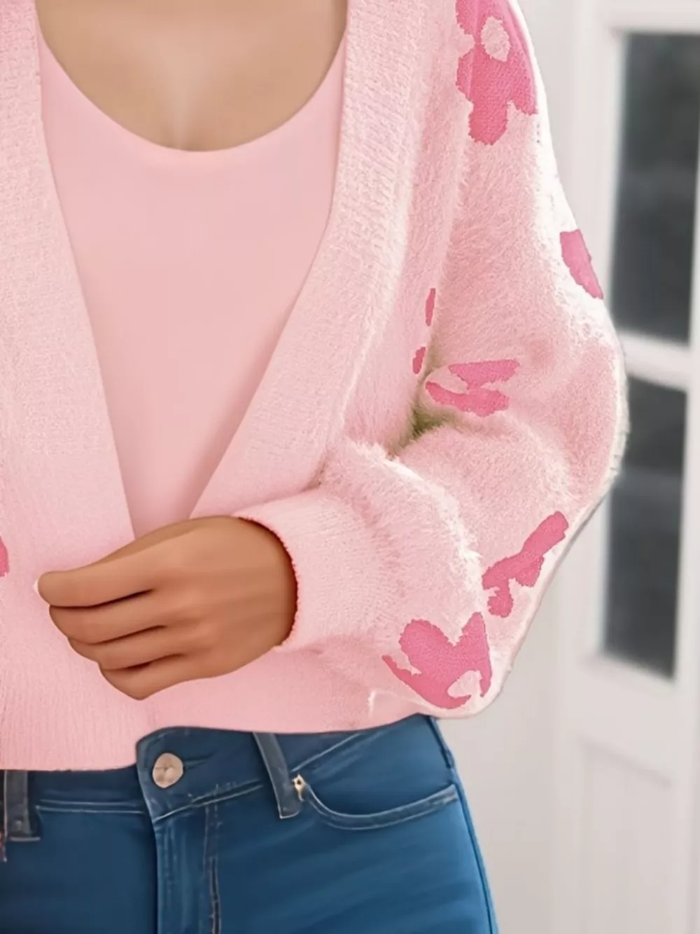 Floral Open Front Cardigan, image 30