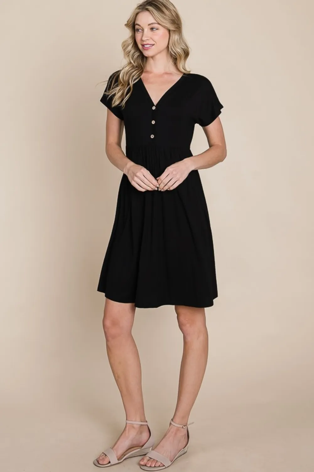 V-Neck Short Sleeve Dress, image 4