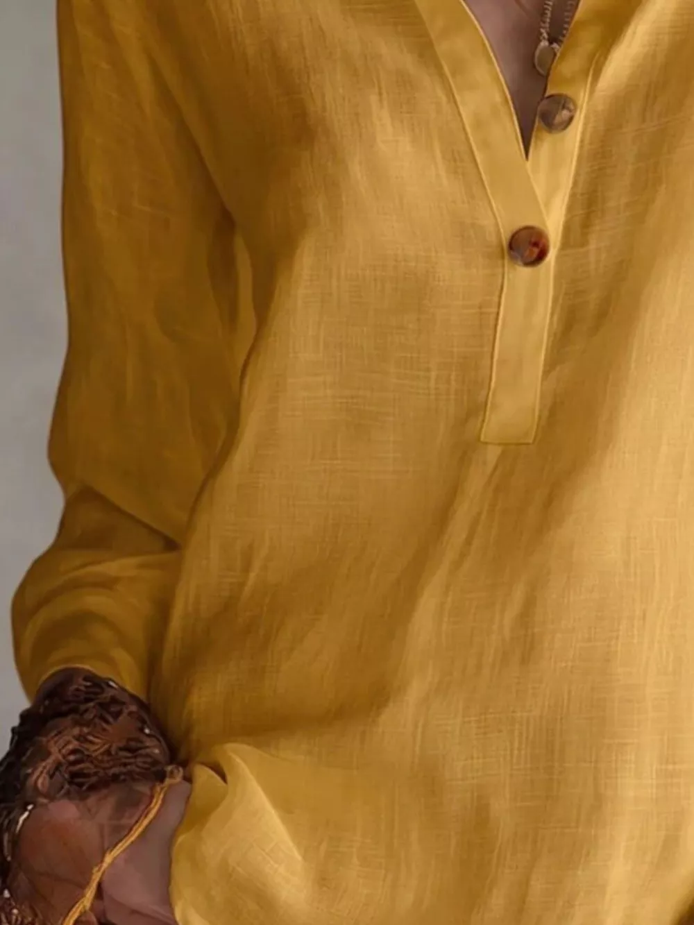 Button Detail Long Sleeve Blouse, image 15