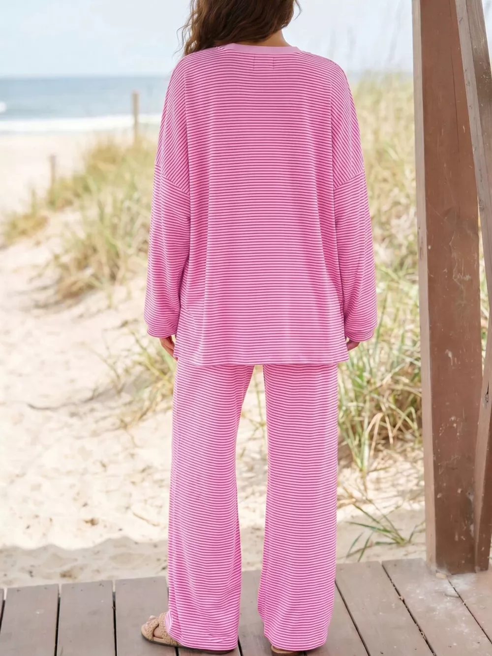 Striped Long Sleeve Top and Pants Set, image 6