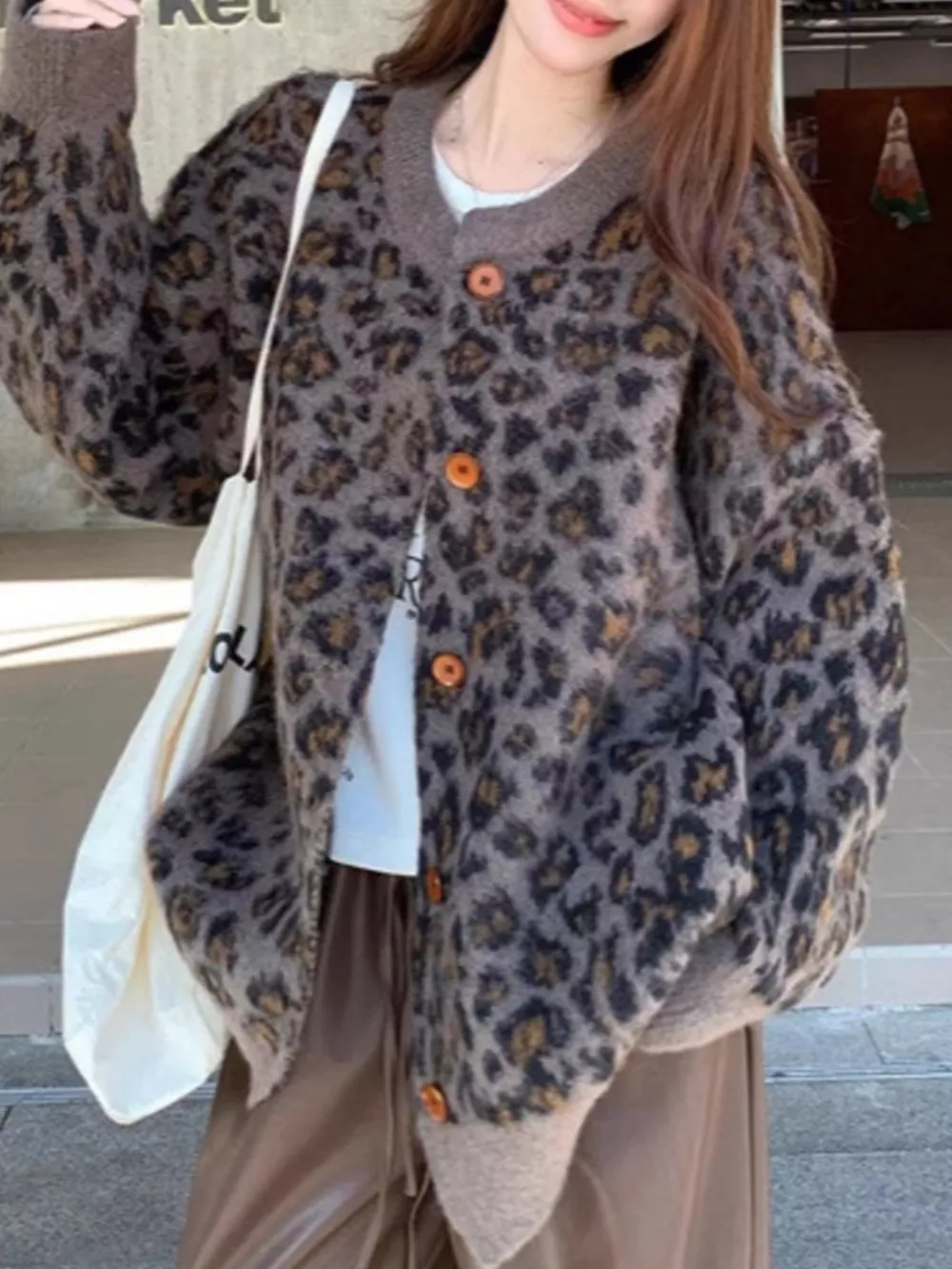 Leopard Button Up Cardigan, image 3