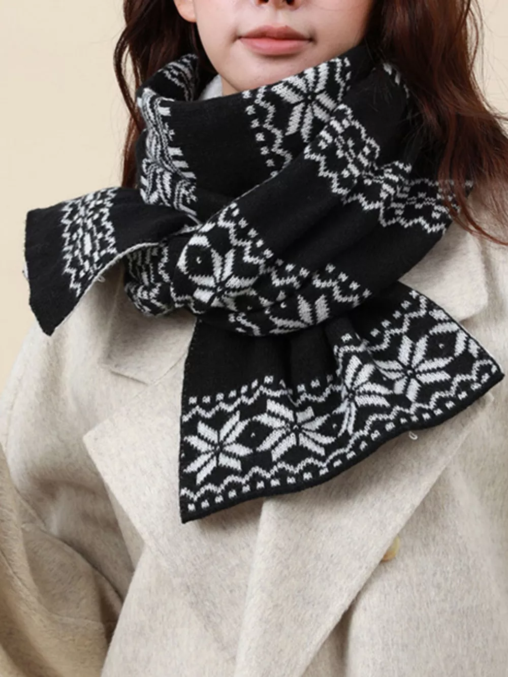 Christmas Snowflake Knit Scarf, image 16