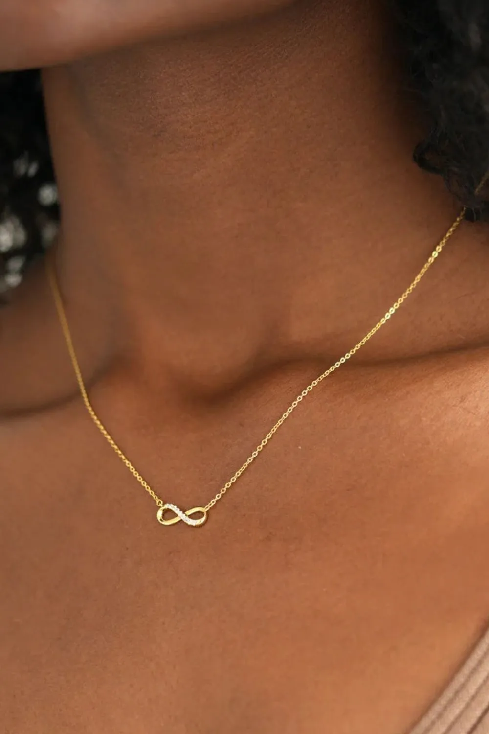 925 Sterling Silver Inland Zircon Infinite Necklace, image 2