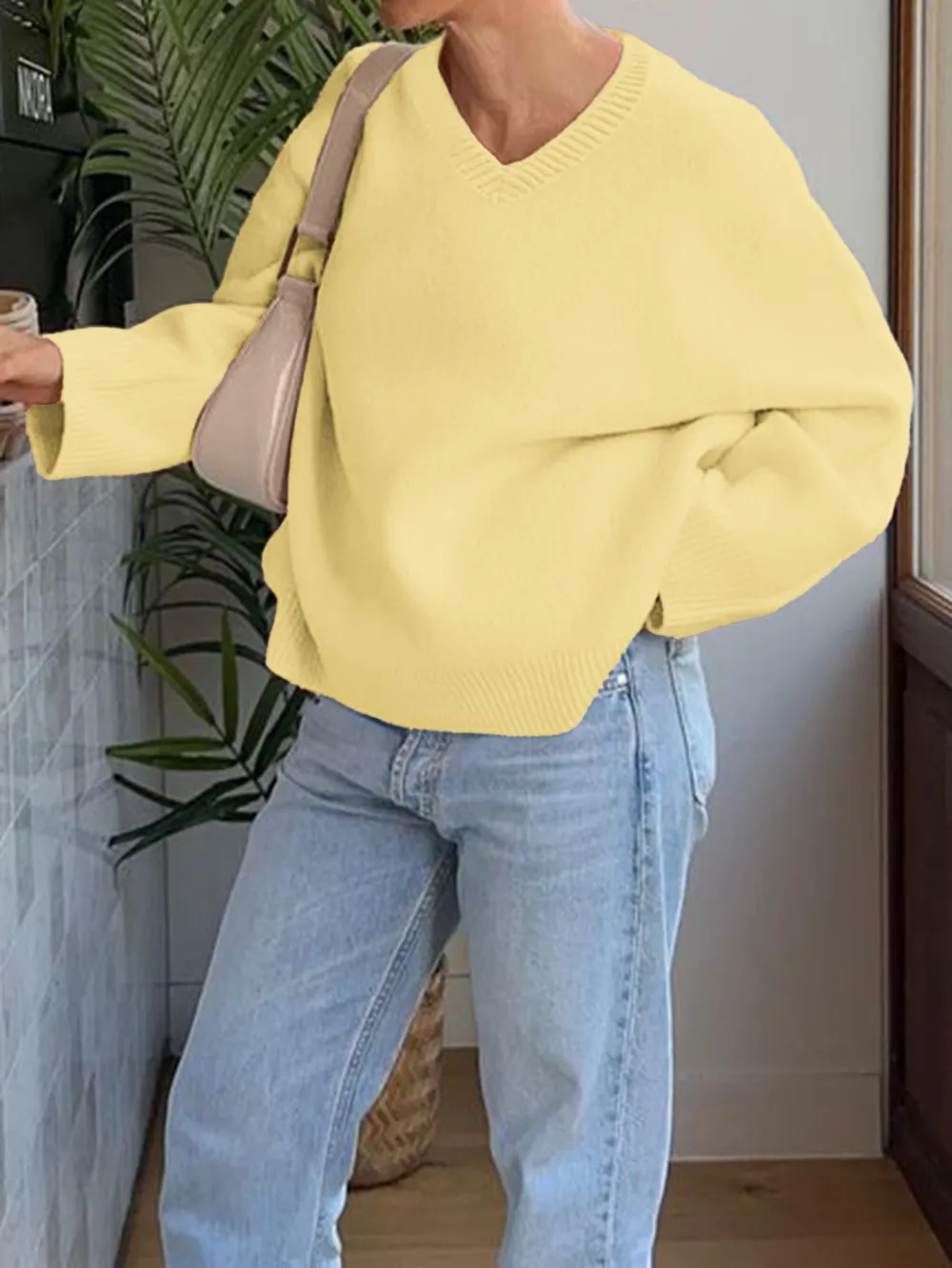 V-Neck Long Sleeve Sweater, image 12
