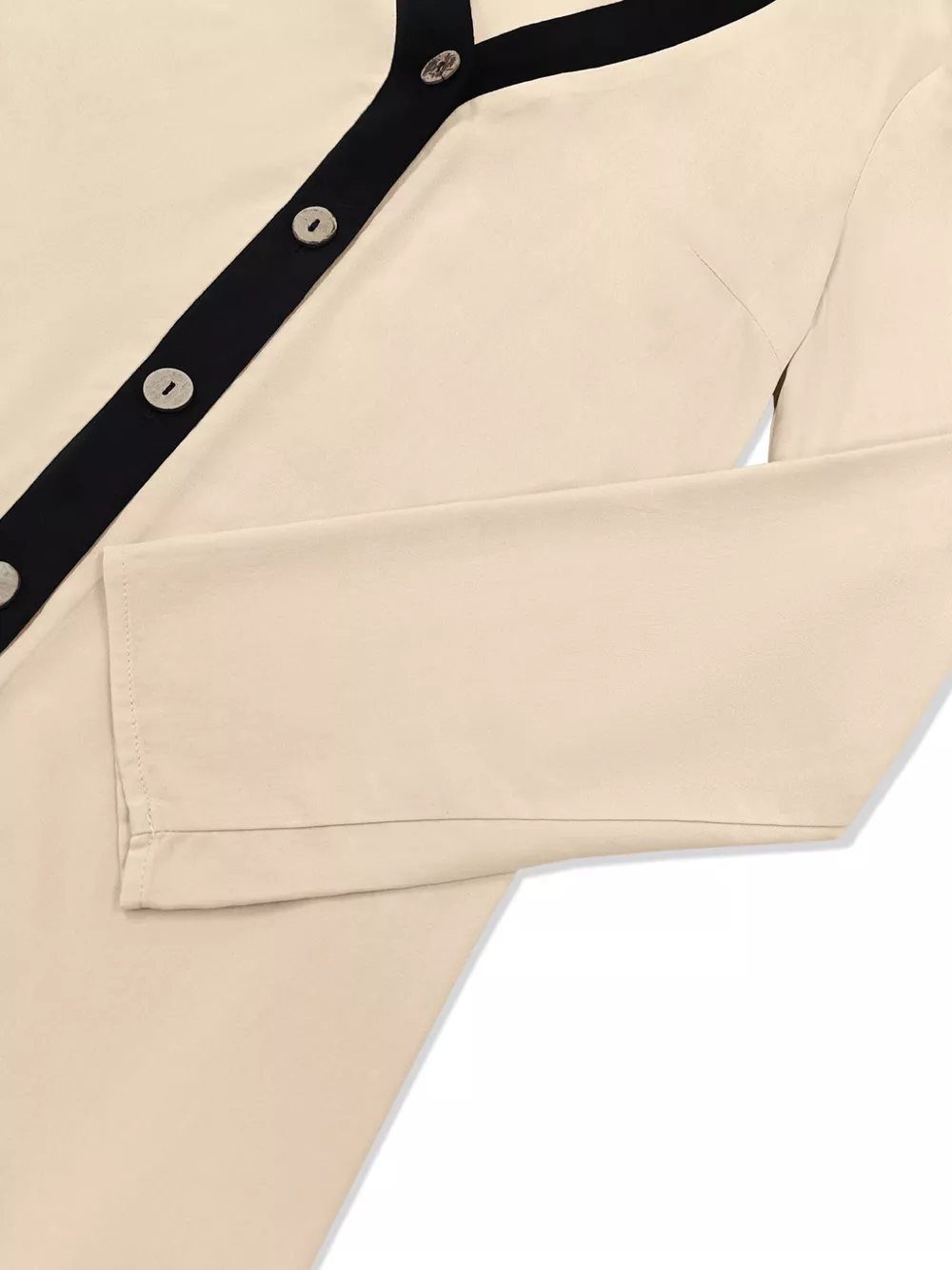 Contrast Trim Button-Down Midi Dress, image 2