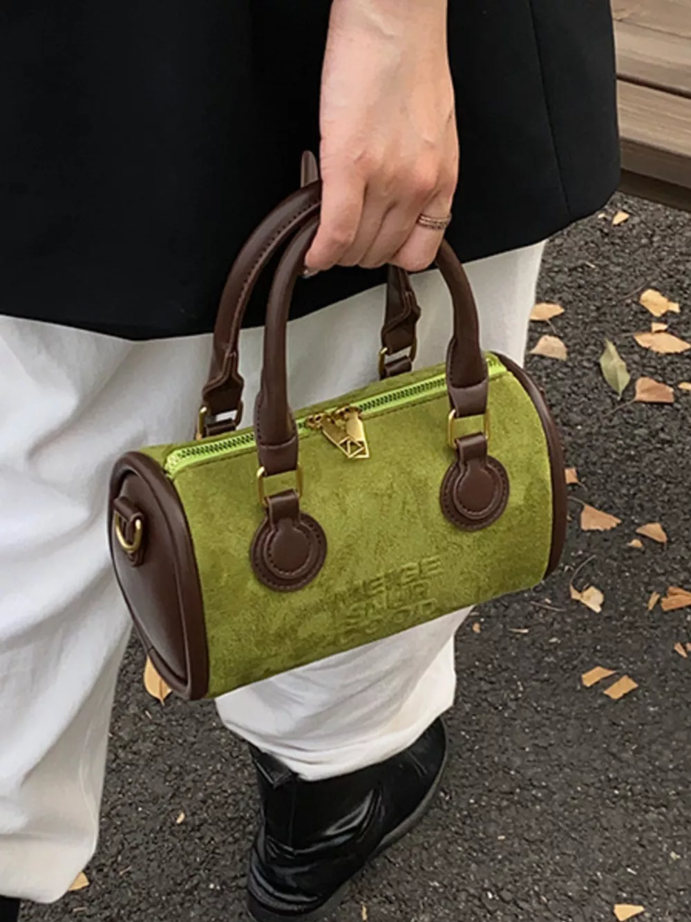 Barrel Crossbody Bag with Top Handle, image 8