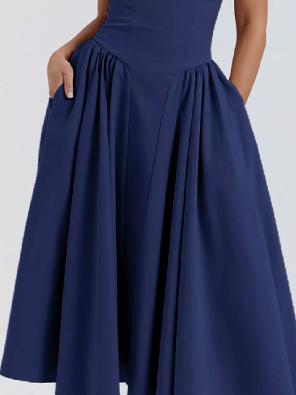 Sweetheart Neck Spaghetti Strap Midi Dress, image 15