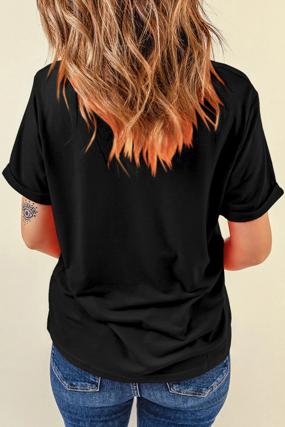 Graphic Round Neck Short Sleeve T-Shirt, image 2