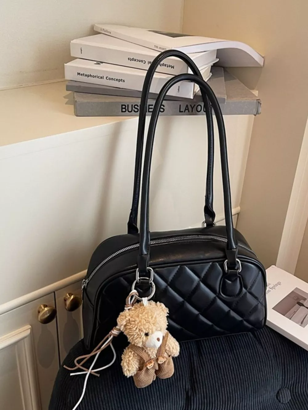 Quilted Leather Shoulder Bag, image 8