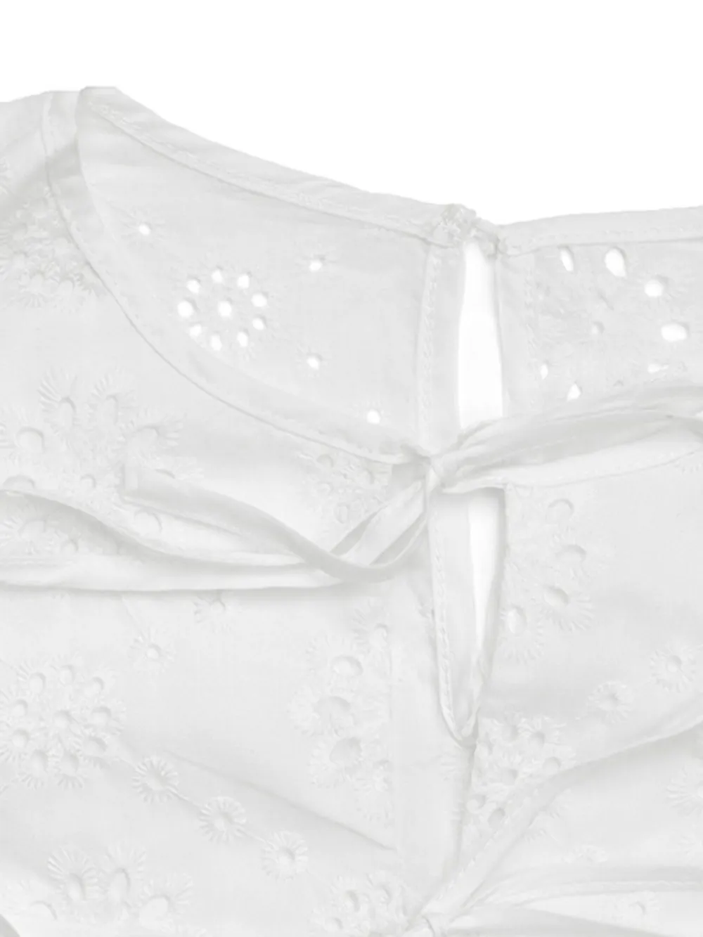 Tied Eyelet Short Sleeve Bodysuit, image 2