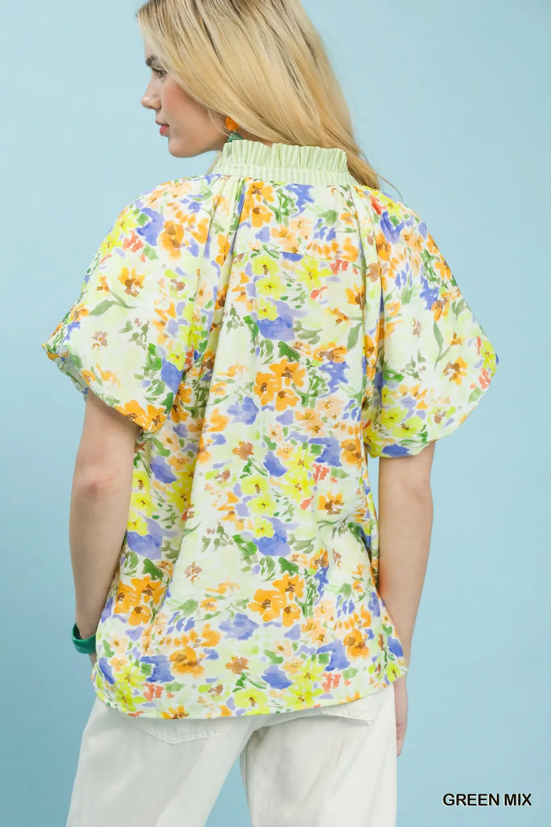 Watercolor Floral Top, image 3