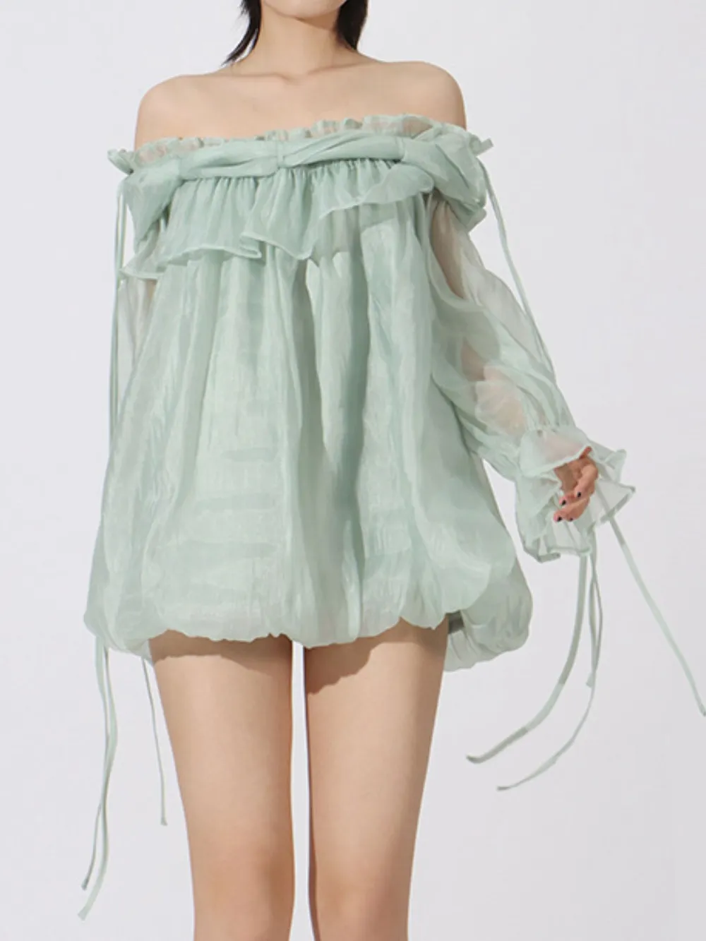 Ruffled Off-Shoulder Flounce Sleeve Blouse, image 13