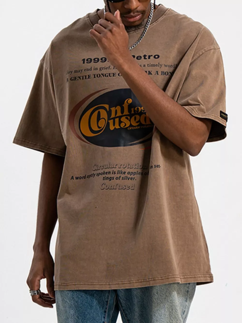 Men's Graphic Round Neck Short Sleeve T-Shirt, image 2