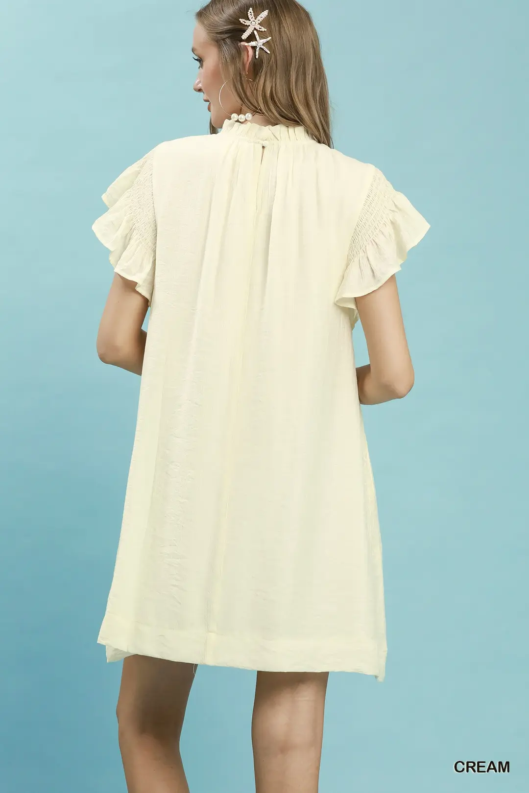 Ruffle Flutter Sleeve Dress, image 3