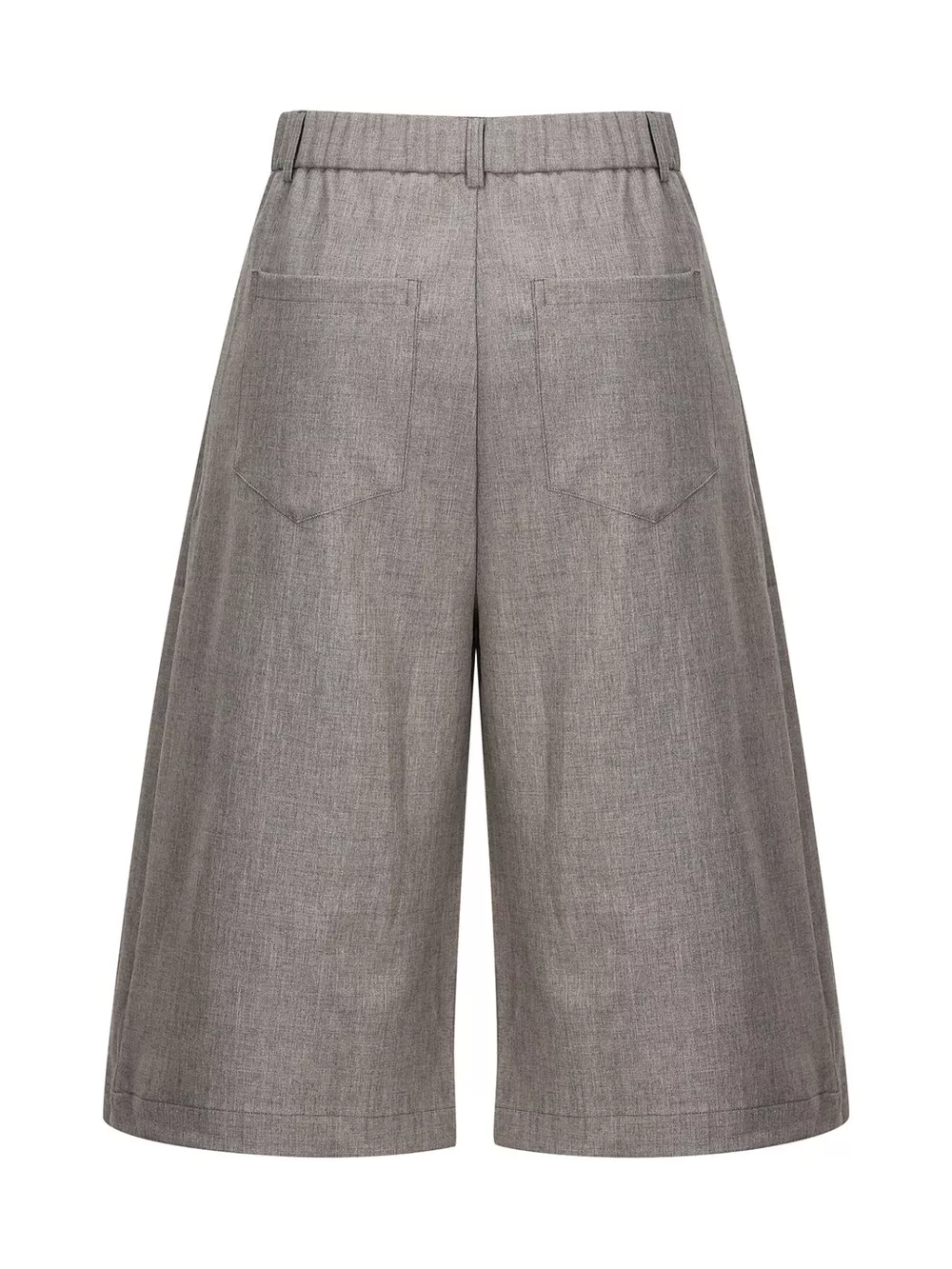 Men's High-Waisted Pleated Wide-Leg Capri Pants, image 4