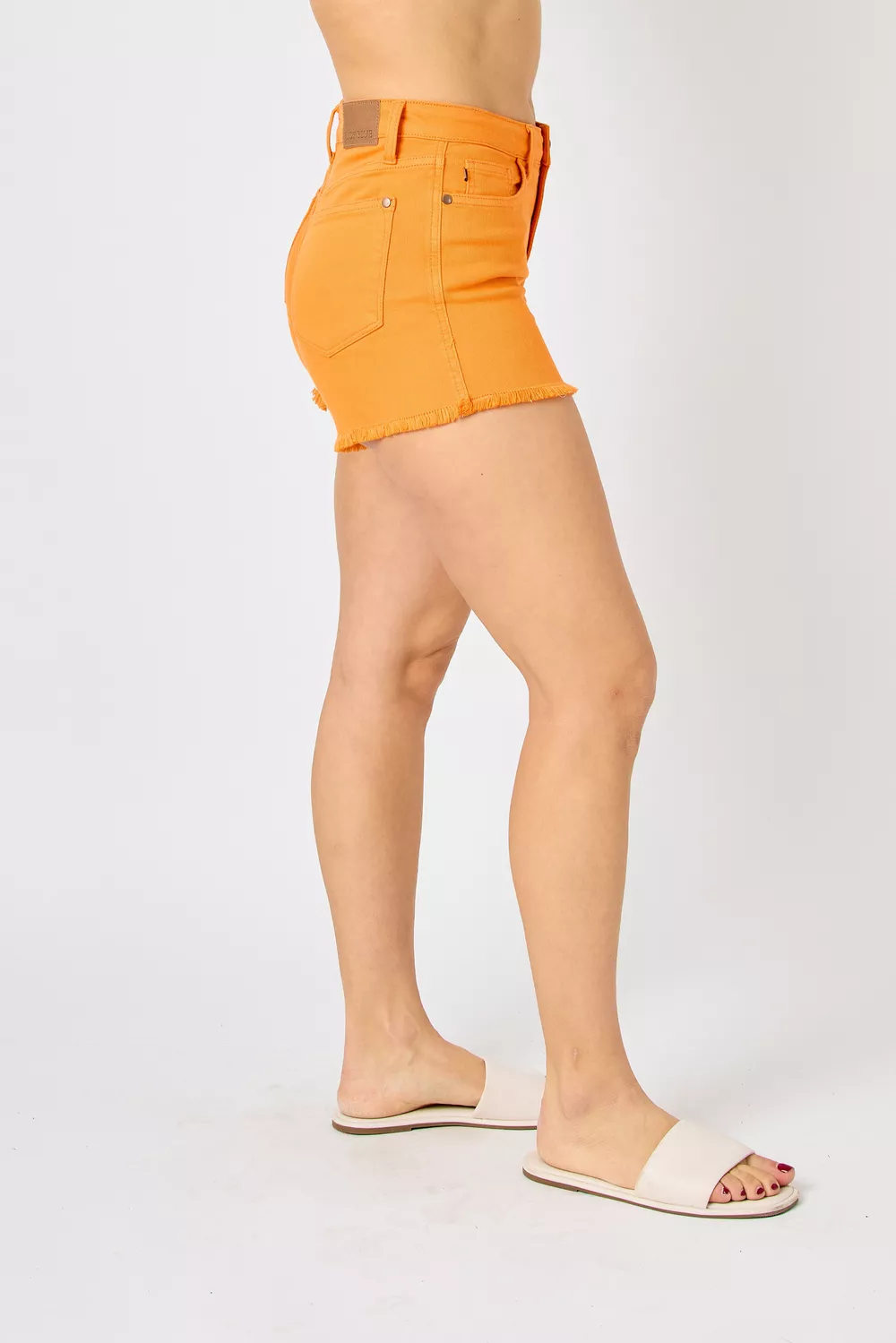 Fray Hem Denim Shorts, image 3