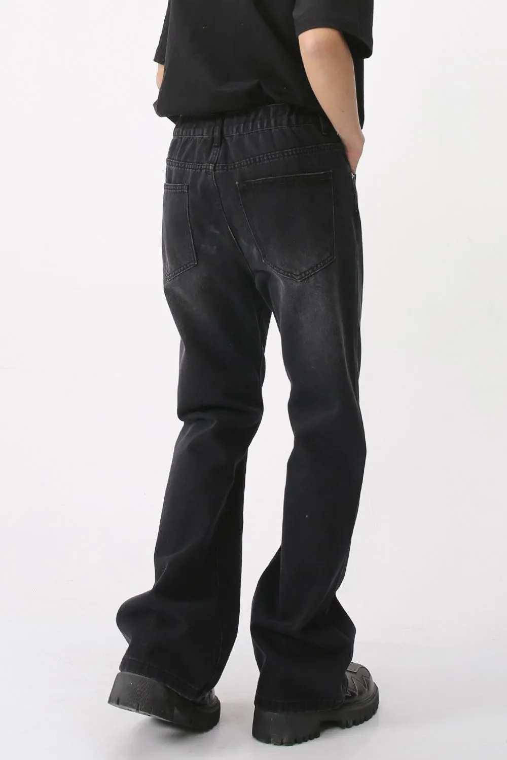 Casual Mid-Rise Elasticated Waistband Jeans, image 4