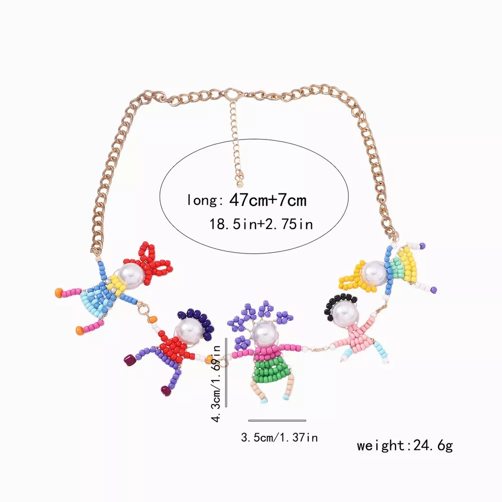 18K Gold-Plated Bead Charm Necklace, image 4