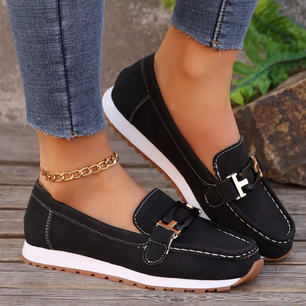 Buckle Decor Casual Slip-Ons, image 2