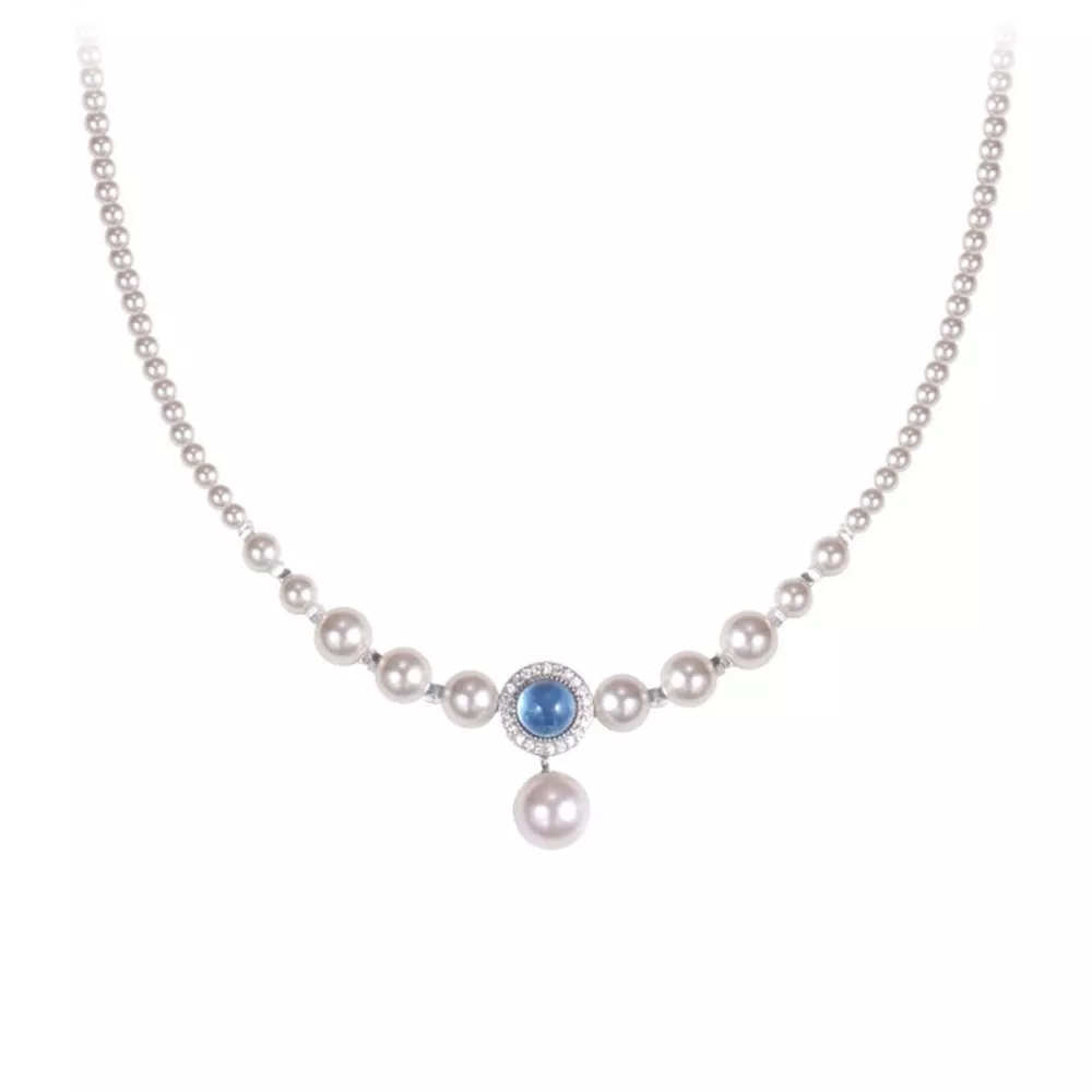 925 Sterling Silver Pearl Necklace, image 6
