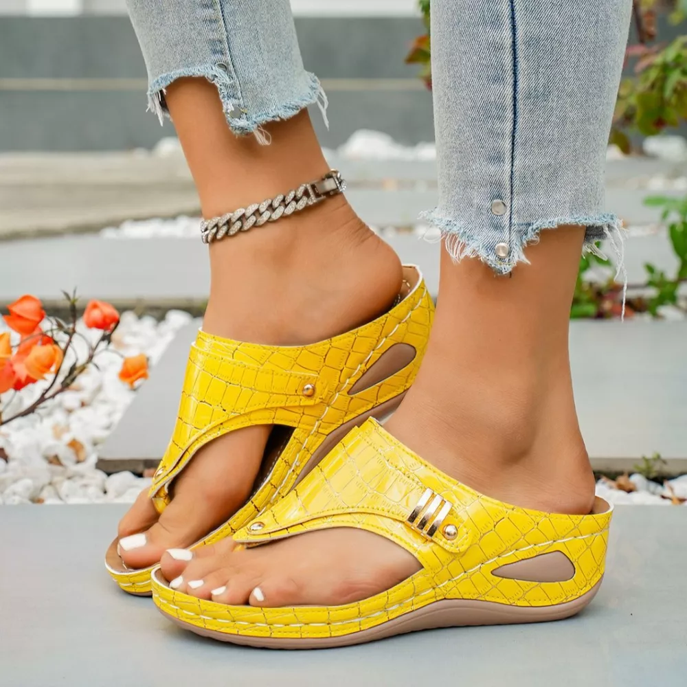 Toe Post Wedge Sandals, image 10