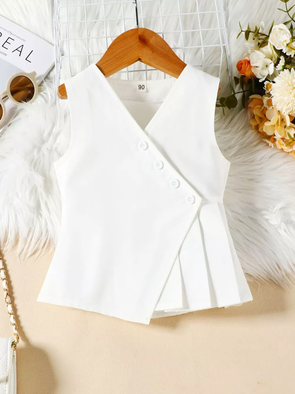 Children's Sleeveless Top and Wide Leg Pants Set, image 3