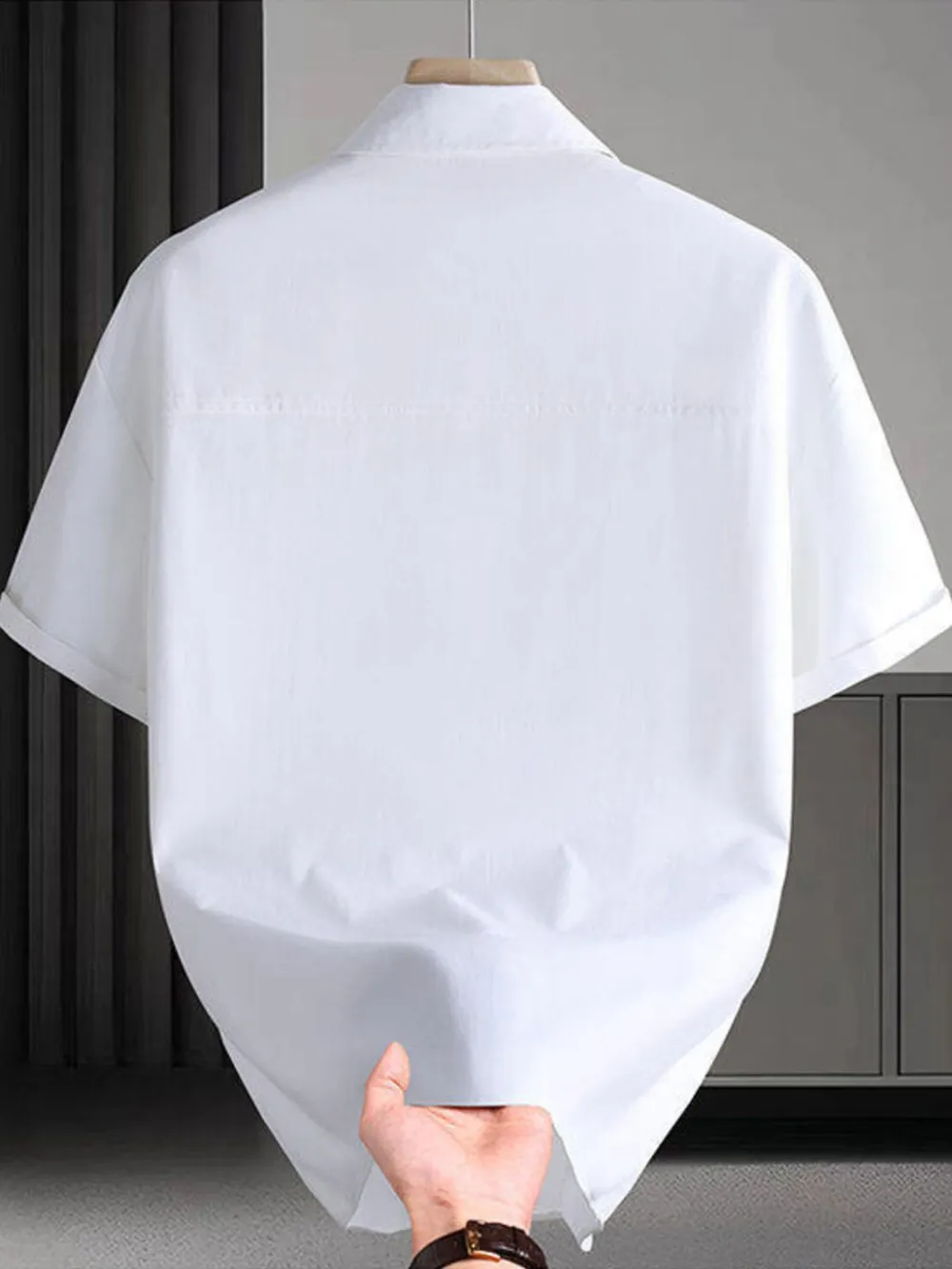 Men's Plus Size Button Up Short Sleeve Shirt, image 5