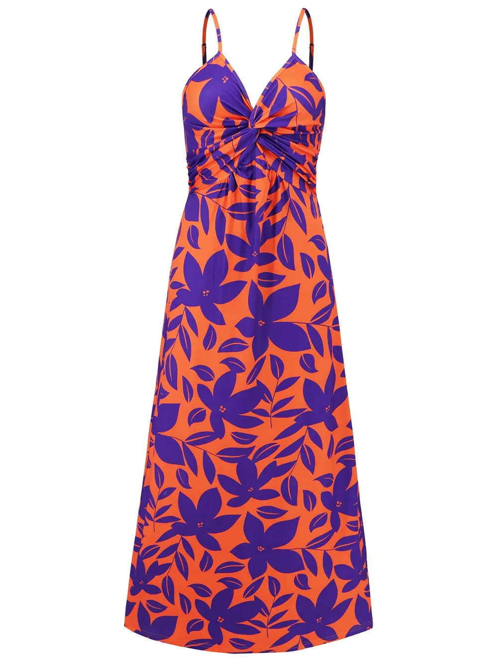 Twisted Printed V-Neck Cami Dress, image 10