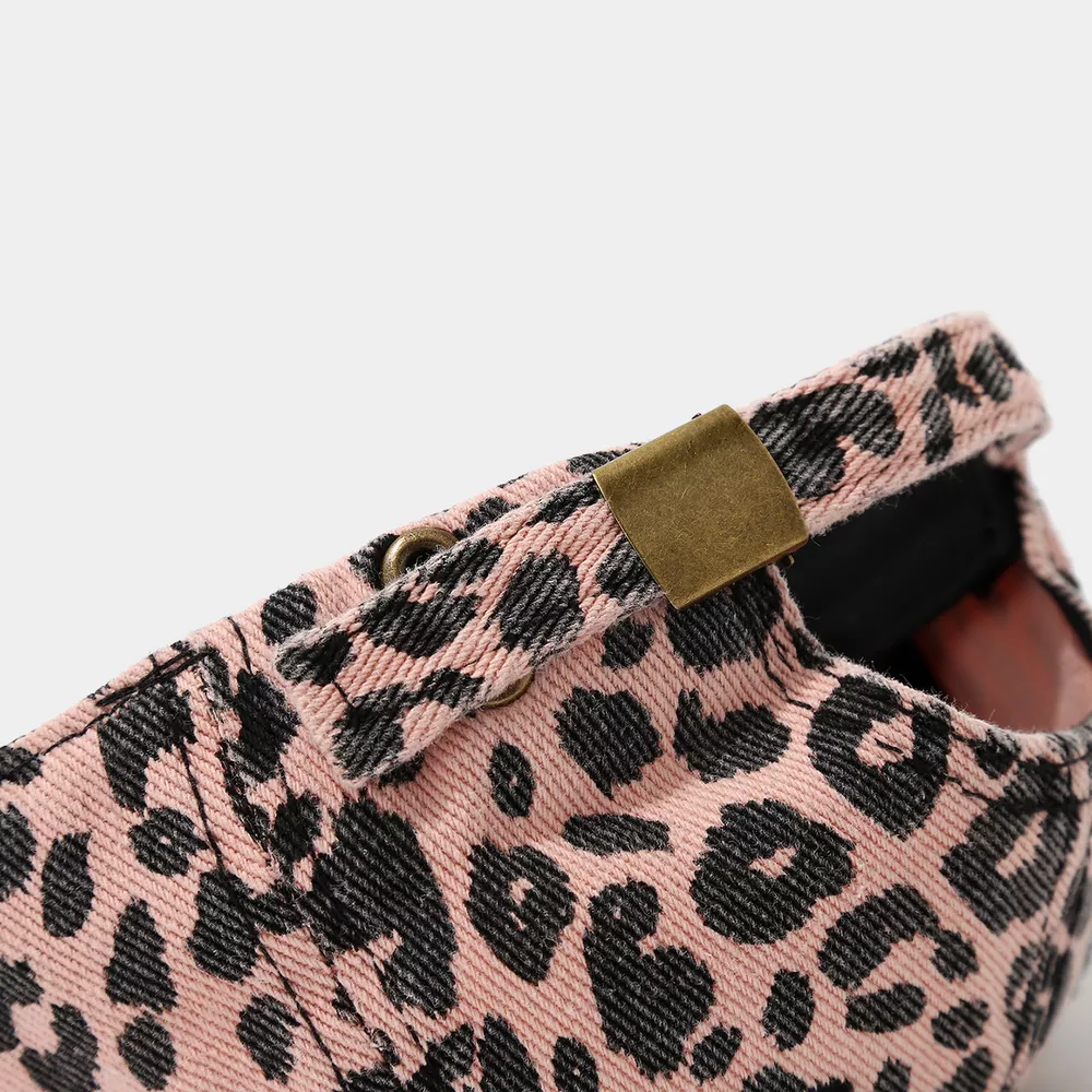 Distressed Leopard Print Cotton Baseball Cap, image 7