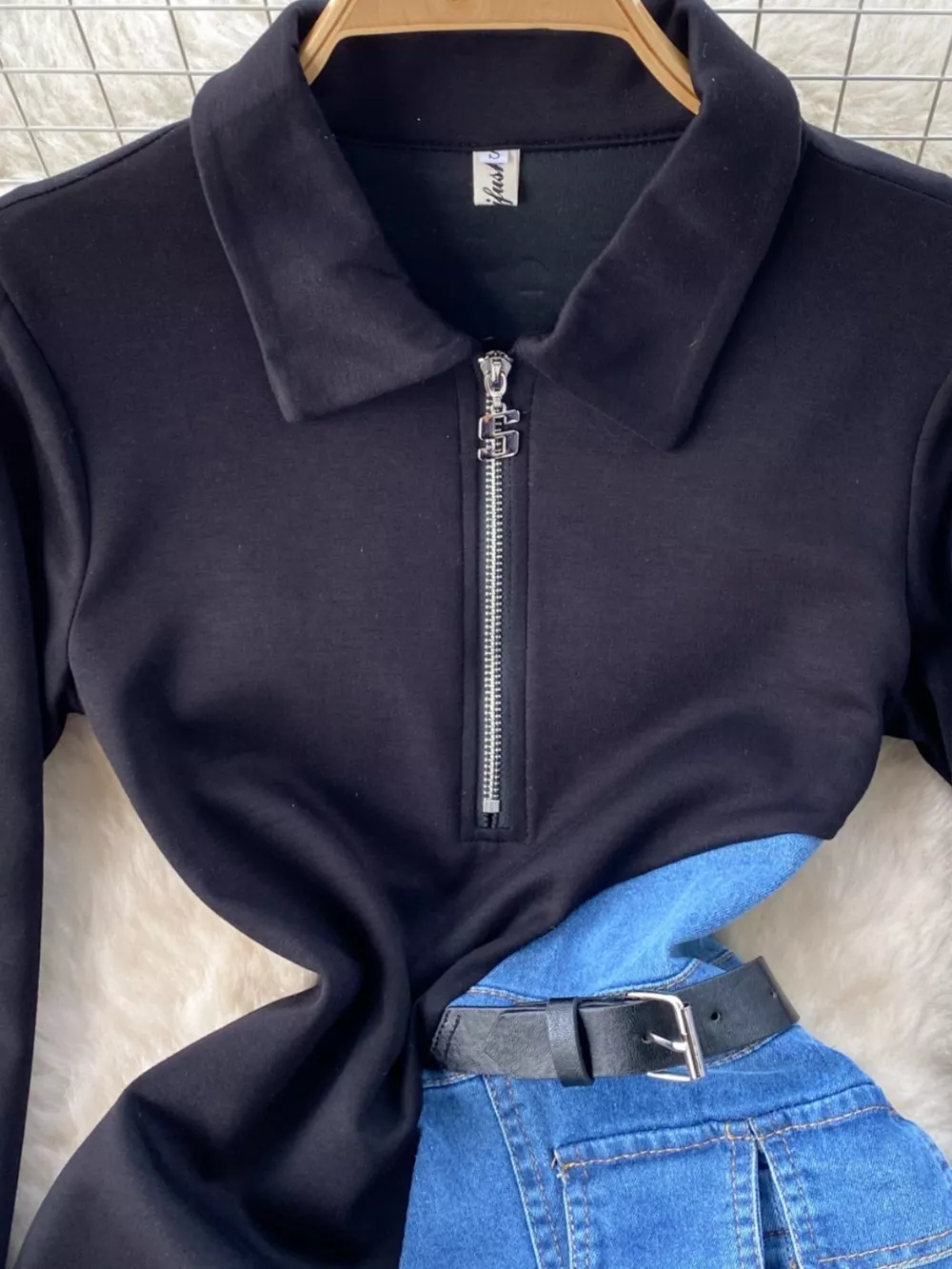 Full Size Color Block Denim Patchwork Mini Dress Plus Size, image 7